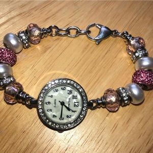 Bella Perlina Charm Bracelet Watch